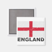 England - Vintage Flagge Magnet (Vorderseite/Rückseite)
