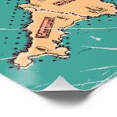 England - Vintage Landkreise Karte Poster (Ecke)