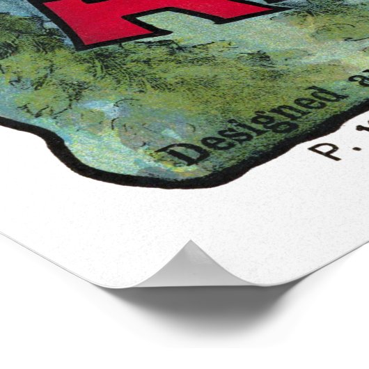 England Vintages Circus Poster wiederhergestellt (Ecke)