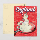 England Vintages Reiseplakat Postkarte (Vorne/Hinten)