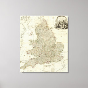 England, Wales 2 Leinwanddruck