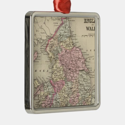 England, Wales 5 Silbernes Ornament (Rechts)