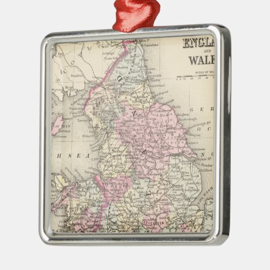 England, Wales 5 Silbernes Ornament (Links)