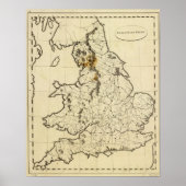 England, Wales Kontur Poster (Vorne)