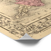 England, Wales Map by Mitchell Poster (Ecke)