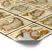 England, Wales und alle englischen Landkreis Maps Poster (Ecke)