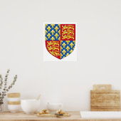 England-Wappen (1340) Poster (Küche)
