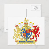 England Wappen Postkarte (Vorne/Hinten)