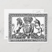 England-Wappen Postkarte (Vorne/Hinten)