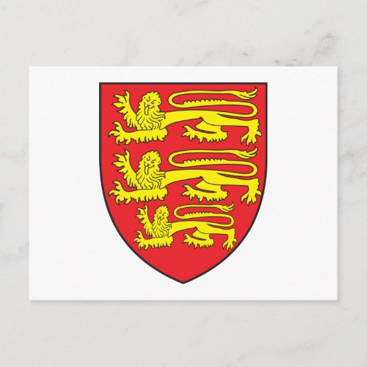England-Wappen Postkarte (Vorderseite)