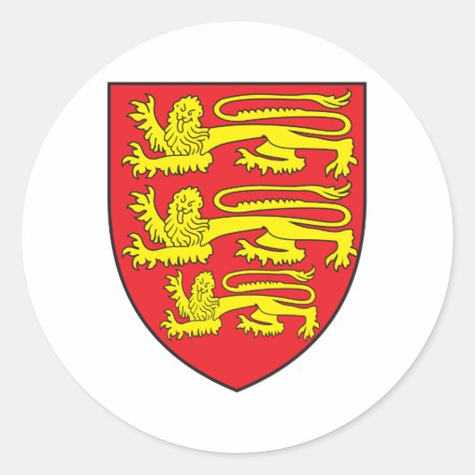 England-Wappen Runder Aufkleber (Vorderseite)