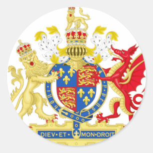 England Wappen Runder Aufkleber