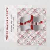 England Wave Flag Einladung (Vorne/Hinten)