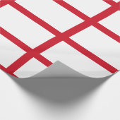 England Weiß mit roten Linien Geschenkpapier (Ecke)