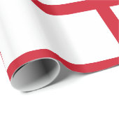 England Weiß mit roten Linien Geschenkpapier (Rolleneckpunkt)