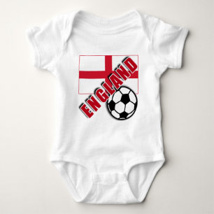 ENGLAND-WeltFußballfan-T-Shirts Baby Strampler