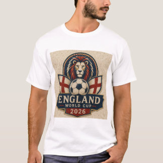 England Weltmeisterschaft 2026 Mosaik Löwe Fußball T-Shirt