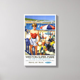 England Weston Super Mare Vintage Travel Poster Leinwanddruck