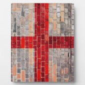 Englandflagge an einer Ziegelmauer Fotoplatte (Vorderseite)