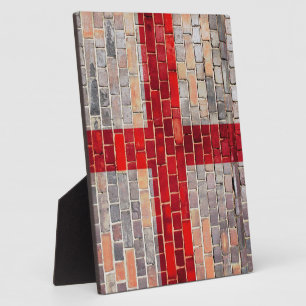 Englandflagge an einer Ziegelmauer Fotoplatte