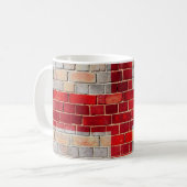 Englandflagge an einer Ziegelmauer Kaffeetasse (Vorderseite Links)