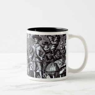 Englands berühmte Entdecker Zweifarbige Tasse