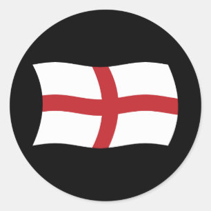 Englands Fahnenaufkleber Runder Aufkleber
