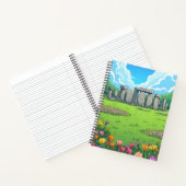 Englands Stonehenge im Frühling Notizblock (Innenseite)