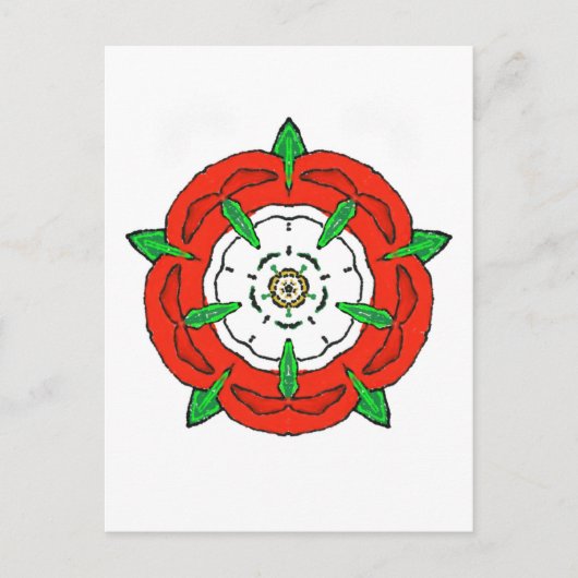 Englands Tudor-Rose Postkarte (Vorderseite)
