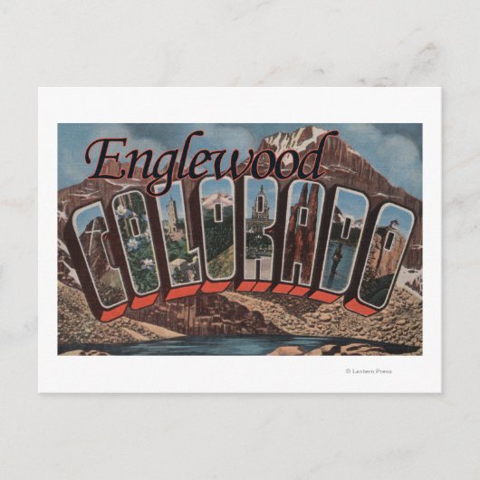 Englewood, Colorado - Große Buchstabenszenen Postkarte (Vorderseite)