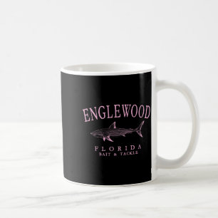 Englewood Florida Hai Retro nk Kunst Angeln Kaffeetasse