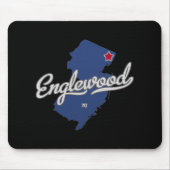 Englewood New Jersey Nj Map Mousepad (Vorne)