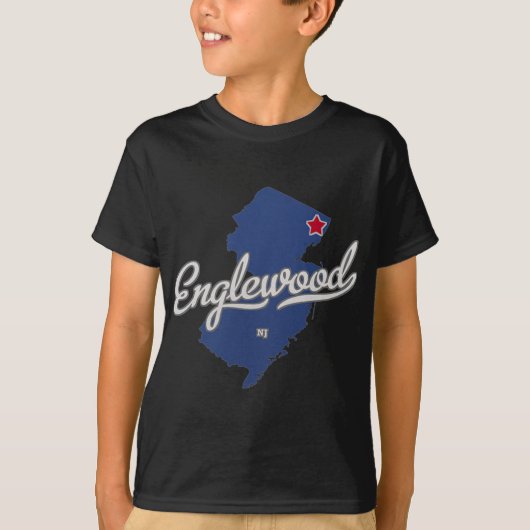 Englewood New Jersey Nj Map T-Shirt (Vorderseite)
