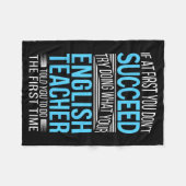 Englieacher If At First You Don't Succeed Funny Sm Fleecedecke (Vorderseite (Horizontal))