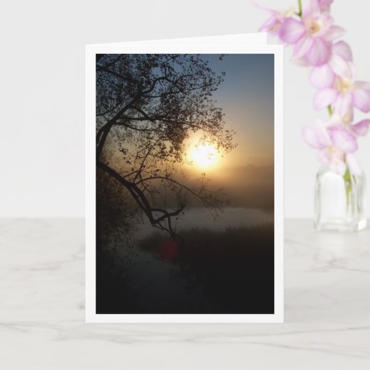 Englisch Abend Sunset Landscape Karte (Orchidee)