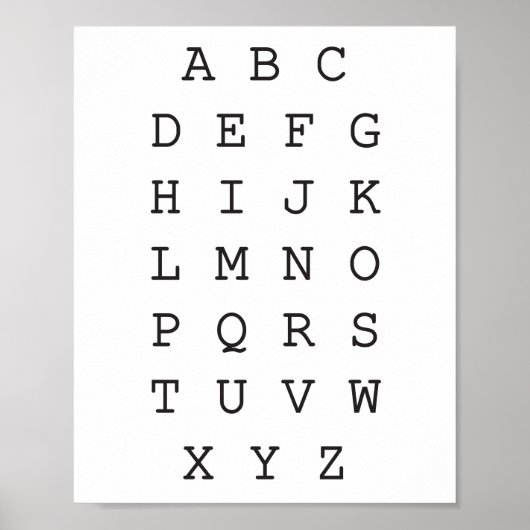 Englisch alphabet, ABC Poster (Vorne)