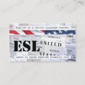Englisch als Second Language Business Card Visitenkarte (Vorderseite)
