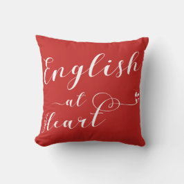 Englisch at Heart Throw Cushion, England Kissen