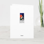 Englisch: Beileid white freesias & Rose Karte (Rückseite)