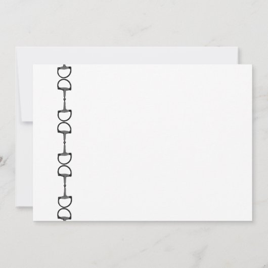 Englisch-Bit-Reitausflug Einladung (Rückseite)