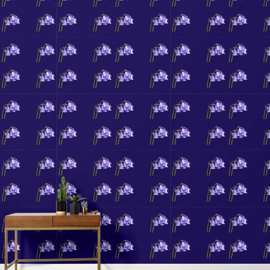 Englisch Bluebell Blume Wallpaper Tapete (Korridor)