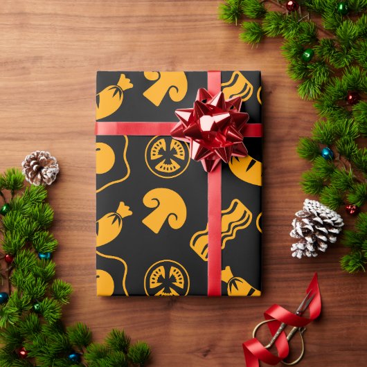 Englisch Breakfast Pattern Geschenkpapier (Feiertagsgeschenk)