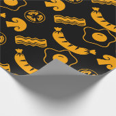 Englisch Breakfast Pattern Geschenkpapier (Ecke)