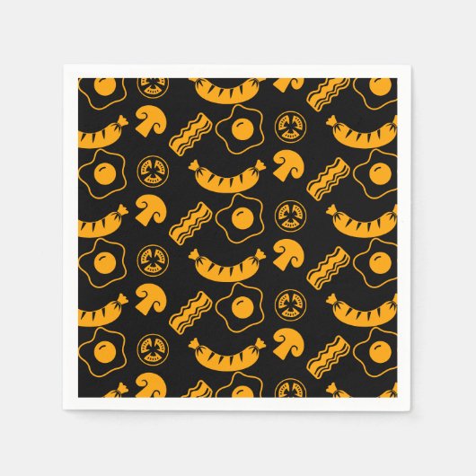 Englisch Breakfast Pattern Serviette (Vorderseite)