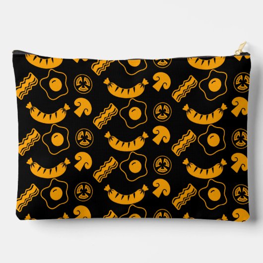 Englisch Breakfast Pattern Zubehörtasche (Rückseite)