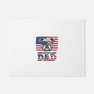 Englisch Bulldog Daddy Patriotisches Vintage-Shirt Fußmatte