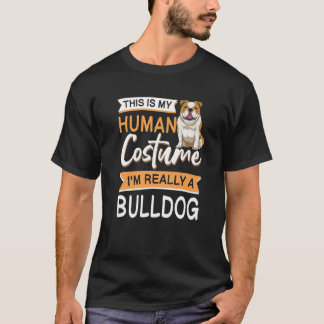 Englisch Bulldog Halloween Kostümbekleidung für Ki T-Shirt