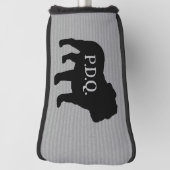 Englisch Bulldog Hund brütet Silhouette Custom Tex Golf Headcover (Rotieren 90)
