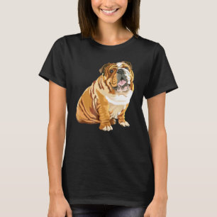 Englisch Bulldog Hund Pop Art T-Shirt