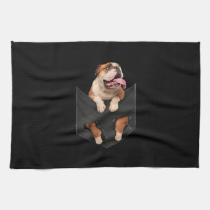 Englisch Bulldog in your Pocket Hunde Liebhaber Geschirrtuch